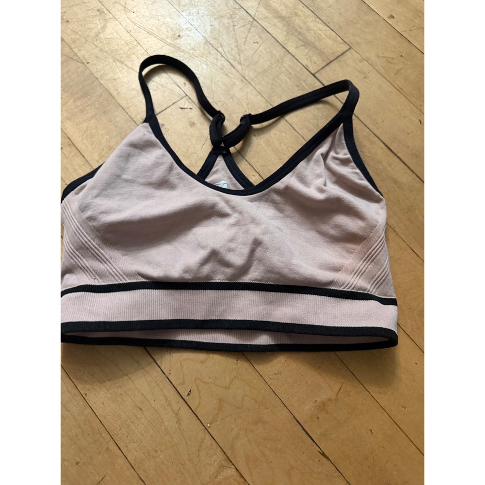 Athleisure Womens Avia Seamless Racerback Sports Bra S Pink Black